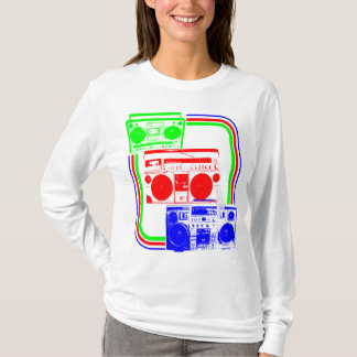 T-shirt Corey Tiger Radio Boombox Rétro des Années 80