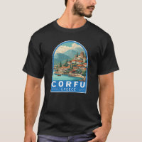 Corfou Grèce Voyage Emblème d'art