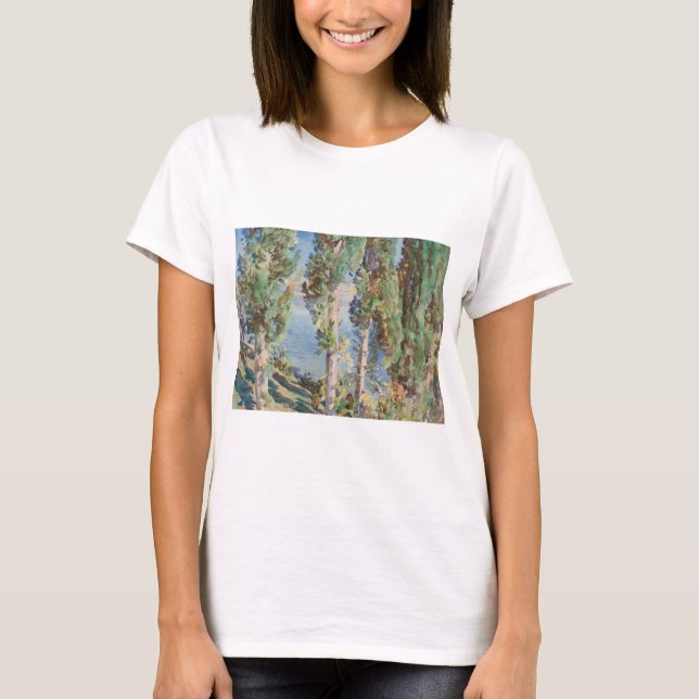 T-shirt Corfu Cyprès par John Singer Sargent (Devant)