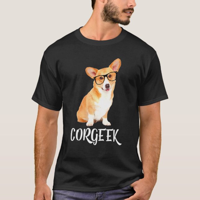 T-shirt Corgeek Chien Corgi Geek (Devant)