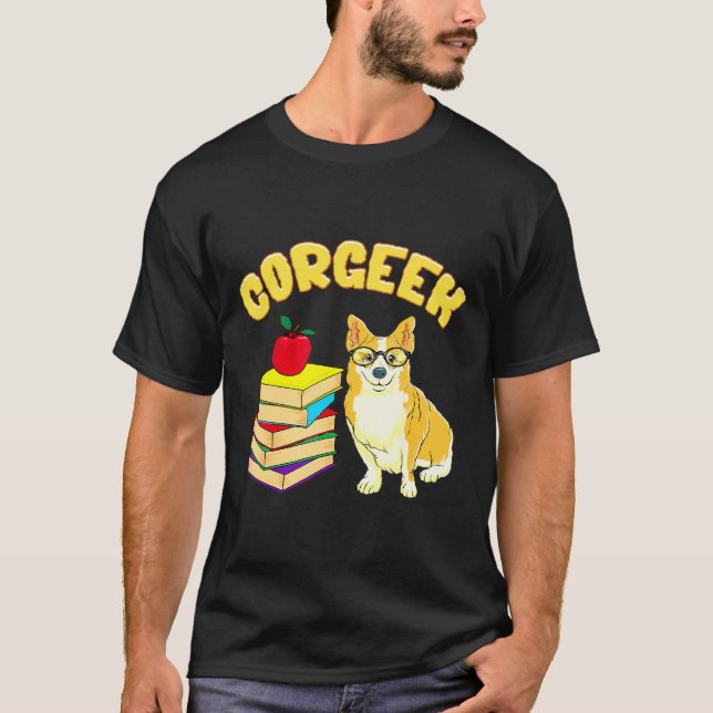 T-shirt Corgeek Corgi Pun (Devant)