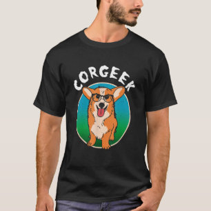 T-shirt Corgeek Cute Corgi Geek Chien Pun livre livre Lire