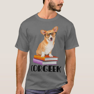 T-shirt Corgeek Lecture Livres Geek Funny Corgi Amoureux d