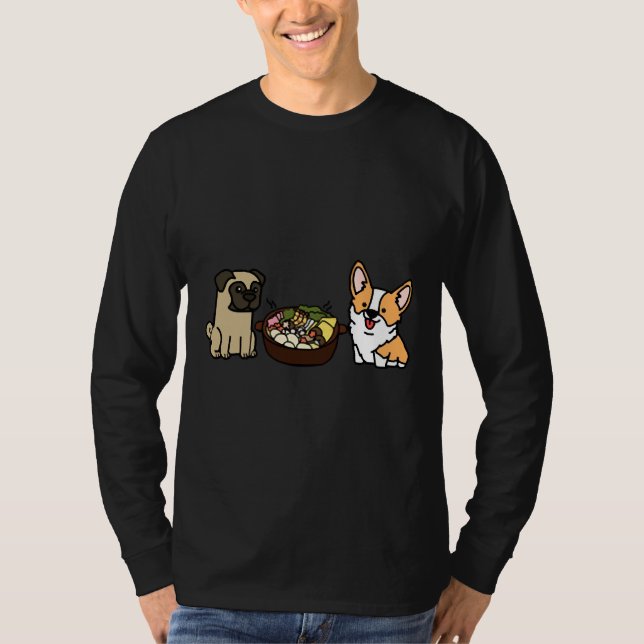 T-shirt Corgi And Pug Hotpot (Devant)