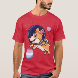 T-shirt Corgi Astronaut Bigender Pride-233
