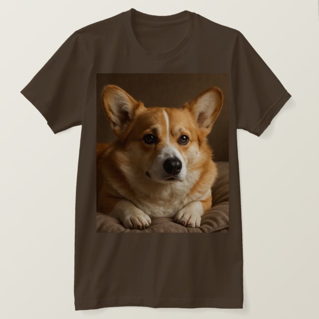 T-shirt Corgi attentif (Design devant)