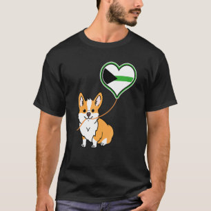 T-shirt Corgi avec ballon démiromantique