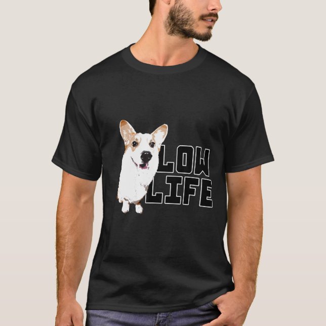 T-shirt Corgi basse vie maman (Devant)