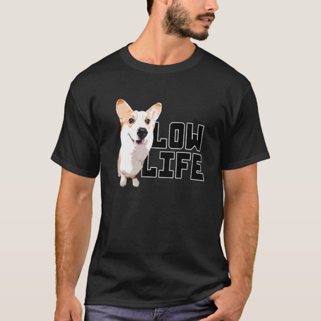 T-shirt Corgi basse vie maman (Devant)
