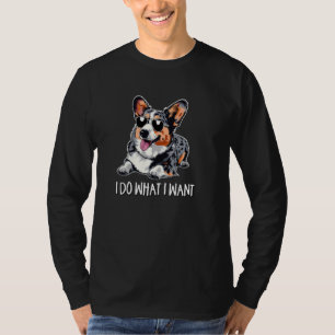 T-shirt Corgi bleu merle