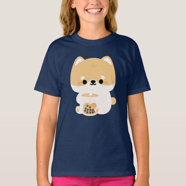 T-shirt Corgi Boba Tea (Devant)