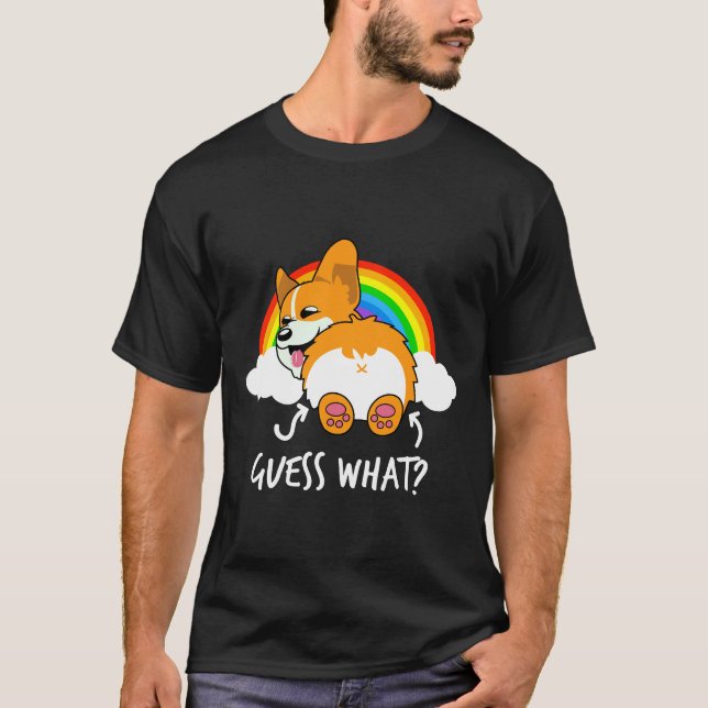 T-shirt Corgi Butt Devine Ce Qui Est Amusant (Devant)