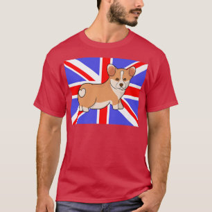 T-shirt Corgi Butt Union Drapeau Queens Animal Chien Chien