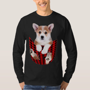 T-shirt Corgi Chien Big Dans Pocket Idée Papa Maman