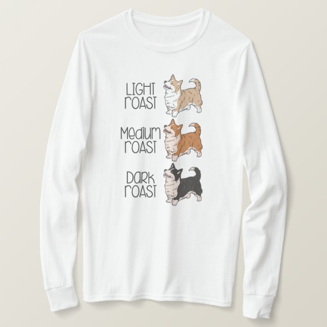 T-shirt Corgi Chien & Café (Design devant)