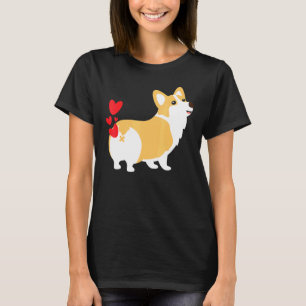 T-shirt Corgi Chien Coeurs Mignon Saint-Valentin