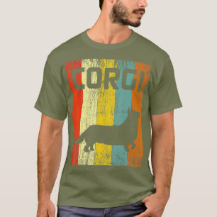 T-shirt Corgi Chien Fun les années 70 Disco Retro I Lover