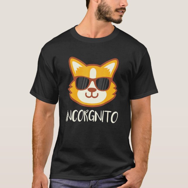 T-shirt Corgi Chien Incognito (Devant)