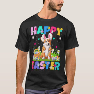 T-shirt Corgi Chien Joyeux Bunny Corgi de Pâques dimanche 