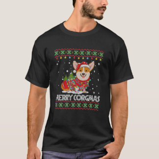 T-shirt Corgi Chien Joyeux Corgmas Père Noël Corgi Laid No