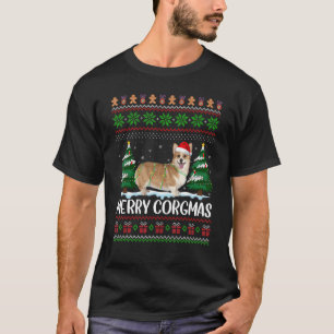T-shirt Corgi Chien Joyeux Corgmas Père Noël Corgi Mauvais