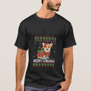 T-shirt Corgi-Chien Joyeux Corgmas Père Noël Corgi-Ugly Ch