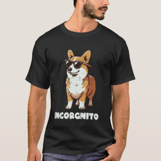 T-shirt Corgi Chien Lunettes de soleil Incorgnito Drôle Ci