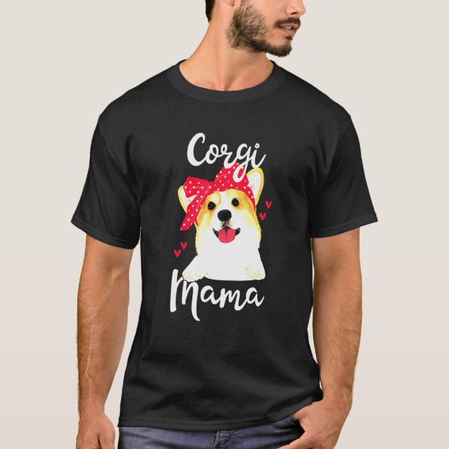 T-shirt Corgi Chien Mama Animal (Devant)