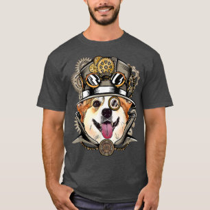 T-shirt Corgi Chien médiéval victorien gothique Steampunk