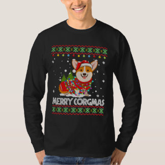 T-shirt Corgi Chien Merry Corgmas Père Noël