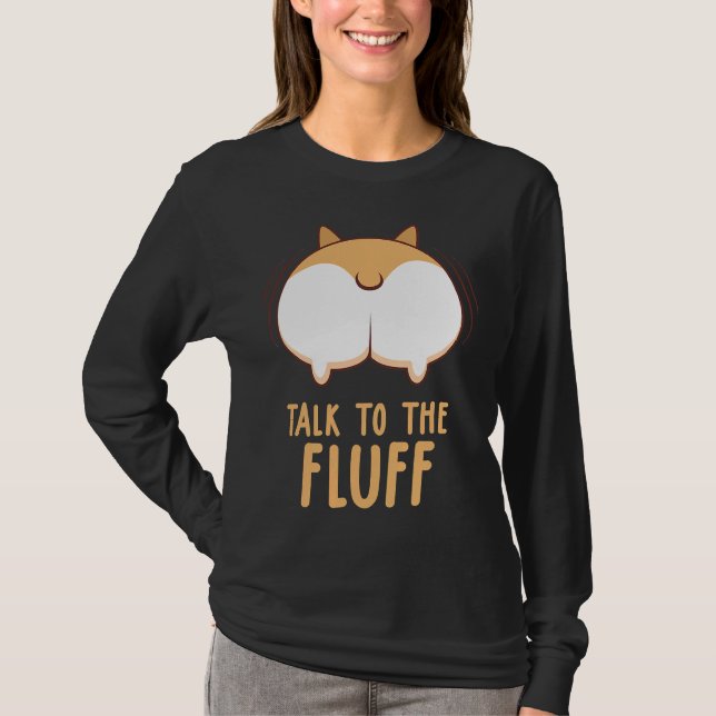 T-shirt Corgi Chien Parle Au Fluff (Devant)