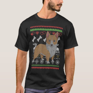 T-shirt Corgi Chien Père Noël Moche Motif de Noël X Mas