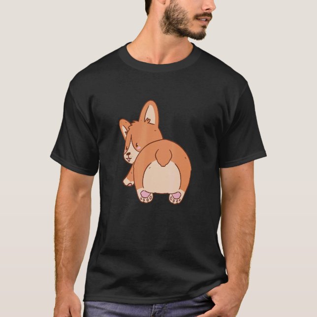 T-shirt Corgi Chien Pet Animaux de Compagnie (Devant)