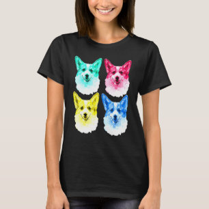 T-shirt Corgi Chien Pop Art Popart
