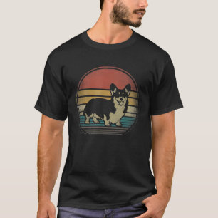 T-shirt Corgi Chien Retro Vintage