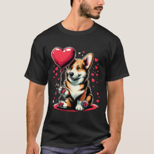T-shirt Corgi Chien Saint-Valentin Propriétaire de Chien V