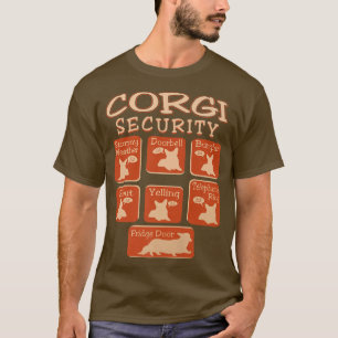 T-shirt Corgi Chien Sécurité Funny Corgi Animaux Amateurs