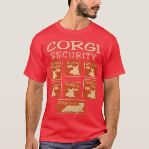 T-shirt Corgi Chien Sécurité Funny Corgi Animaux Amateurs