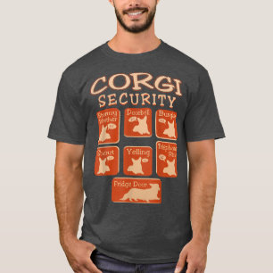 T-shirt Corgi Chien Sécurité Funny Corgi Animaux Amateurs