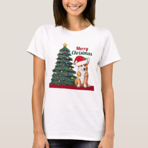 T-shirt Corgi Christmas Tree Jolie vacances