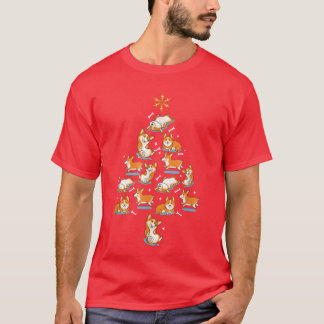T-shirt Corgi Christmasreee Funny Corgi Noël vintage