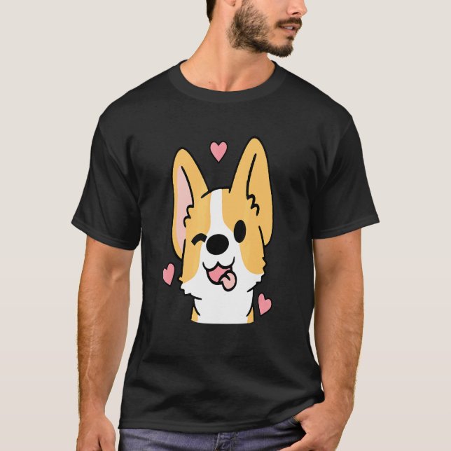 T-shirt Corgi Cœur d'Amour (Devant)