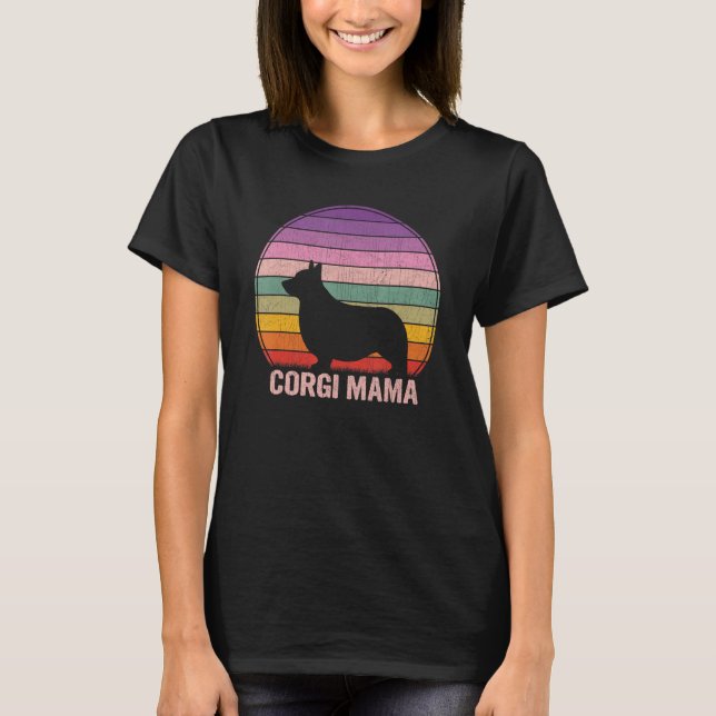 T-shirt Corgi Corgi Mama Graphic Corgi (Devant)