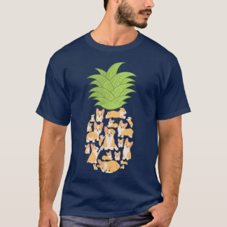 T-shirt Corgi Corgis Ananas Amoureux des chiens