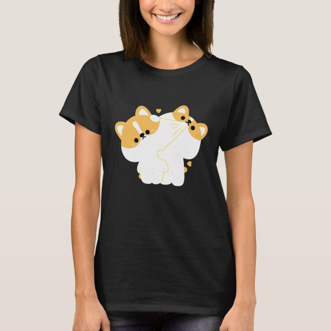 T-shirt Corgi Couple (Devant)