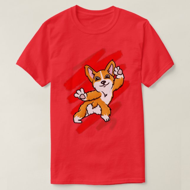 T-shirt Corgi Dancing (Design devant)