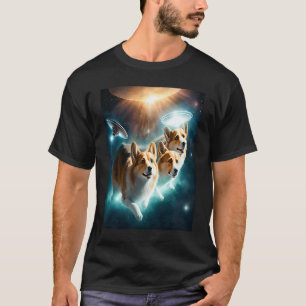 T-shirt Corgi Dans L'Espace Avec Des Donuts De Mignons Cor