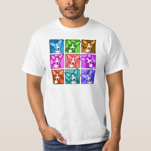 T-shirt Corgi d'art de bruit (Devant)