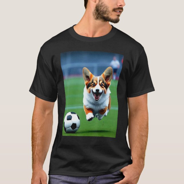 T-shirt Corgi de foot (Devant)