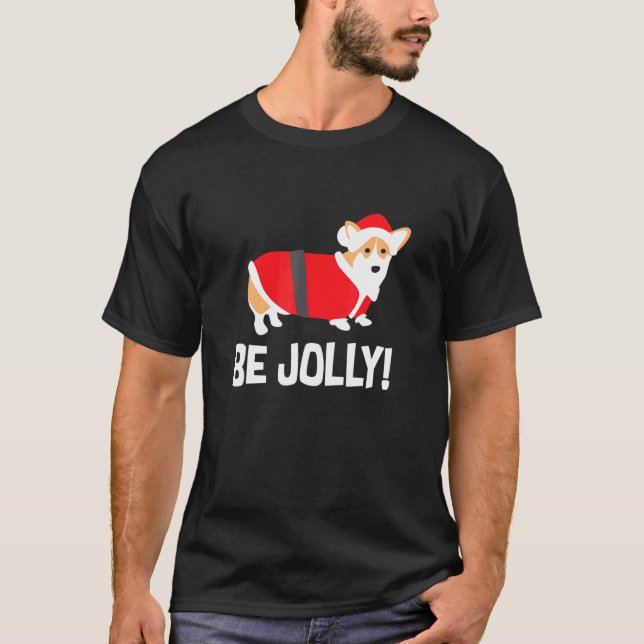 T-shirt Corgi de Noël Soyez Joyeux Vacances (Devant)